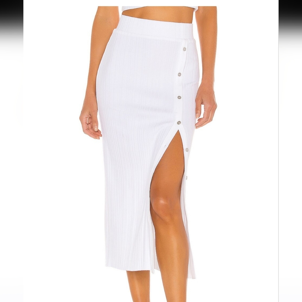Wave Rib Button Up Midi Skirt The Range